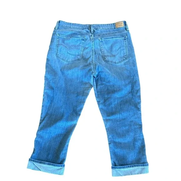 Levi's Signature Mid Rise Capri Blue Jeans Size 30 - Picture 3 of 6